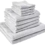 Highams morbido asciugamani Set Regalo, Cotone, Grigio Argento