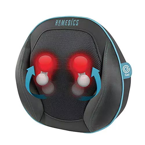 HoMedics Cuscino Massaggiante Shiatsuassaggiatore Elettrico Multiuso con 4 Testine in Gel