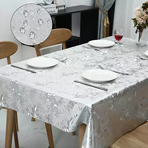 Hommdiy Tovaglia da Tavola Plastificata Rettangolare 140x180cm
