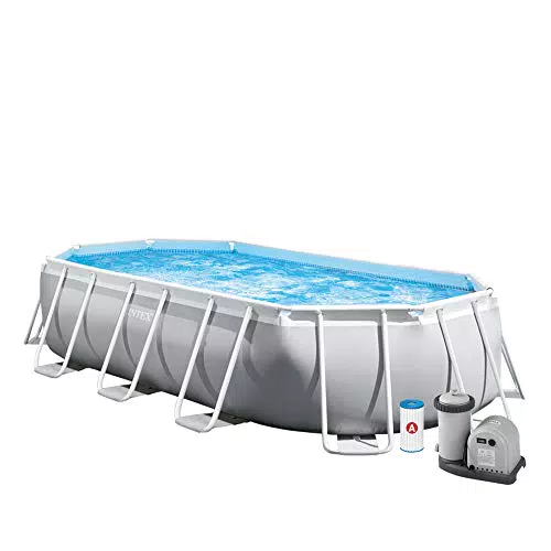 Intex 26796 Piscina Ovale, Grigio, 503 x 274 x 122 cm
