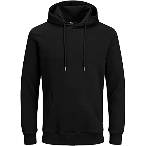 Jack And Jones Uomo Felpa Maglietta con Cappuccio Sportiva Nero M