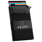 KELPIS Porta Carte Credito Uomo, Mini Portafoglio Uomo Con Blocco Rfid