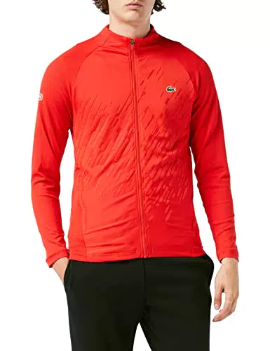 Lacoste SH0863 Felpa, Uomo, Rosso, XL