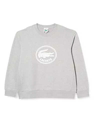 Lacoste SH7582 Felpa, Uomo, Grigio, XXL