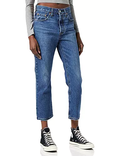 Levi's 501 Crop Orinda Troy Horse, Jeans Donna, Dark Indigo Flat Finish