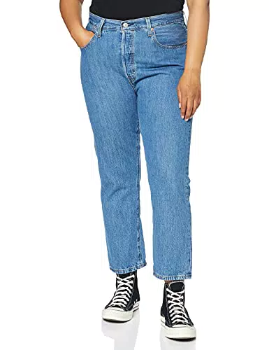 Levi's 501 Crop Sansome Breeze Stone, Jeans Donnaansome Breeze Stone