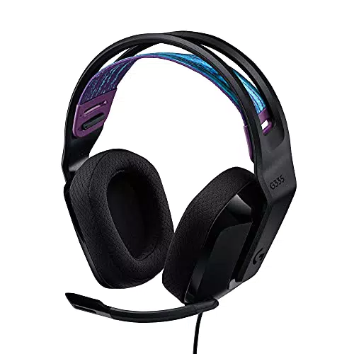 Logitech G335 Cuffie Gaming Cablate, Microfono Flip to Mute
