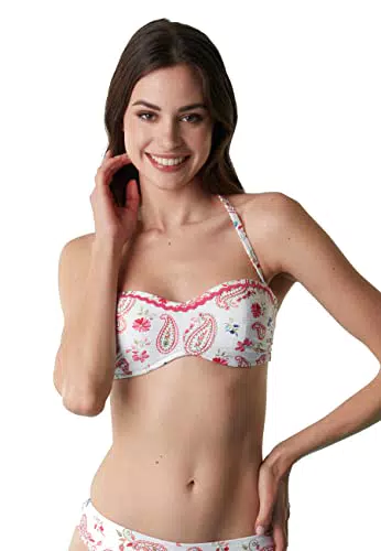 Lovable, Printed Knitted Micro, Reggiseno a Fascia senza Ferretto Bikini