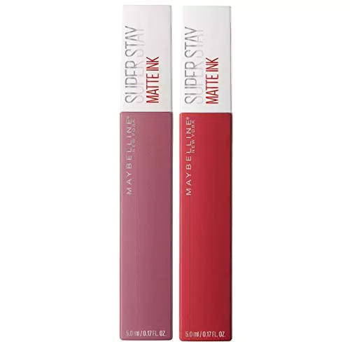 Maybelline New York Kit Make Up Labbra Matte Ink, Rossetto Liquido a Lunga Tenuta