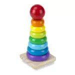 Melissa & Doug - Impilatore Anelli Arcobaleno in Legno