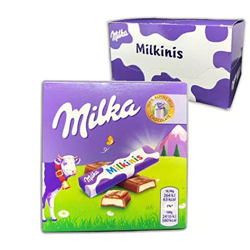 Milka Milkinis Barrette di Cioccolato con Ripieno di Crema al Latte - 20x43