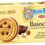 Mulino Bianco Biscotti Baiocchi con Crema alla Nocciola e Cacao per Colazione e Snack Dolce per la Merenda - 6 Porzioni da 6 Biscotti