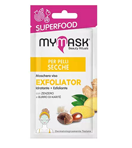 My Mask, Linea Superfood, Maschera Viso Esfoliante, Adatta a Tutti i Tipi di Pelle