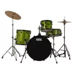 NATAL - DNA TX20 4 PEZZI ACID GREEN - BLACK HARDWAREet Batteria Acustica in Tiglio