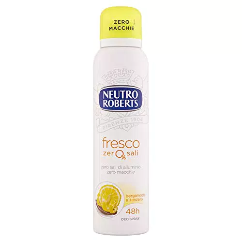 Neutro Roberts, Deodorante Spray Fresco Giallo, Senza Sali di Alluminio