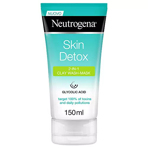Neutrogena Esfoliante Viso, Skin Detox, Maschera Purificante Argilla