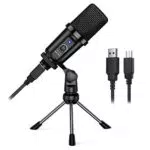 New Bee Microfono per PC con supporto Plug e Play Volume Regolabile USB Microfono per portatili