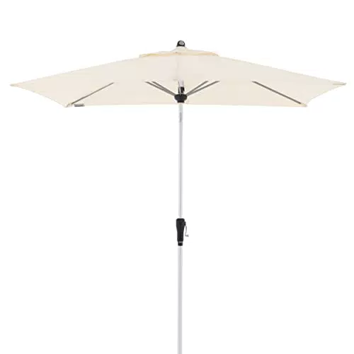 Ombrellone Doppio in Alluminio Crank Umbrella SL-AZ 220 x 140 Ombrellone Rettangolare Design Moderno Forte Protezione UV 220 x 140 cm