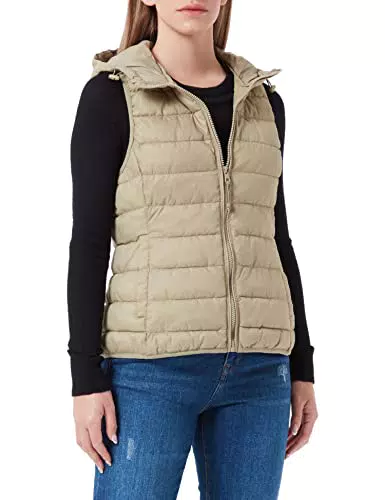 Only ONLNEWTAHOE Hood Waistcoat Otw Noos Gilet, Ardesia/Verde
