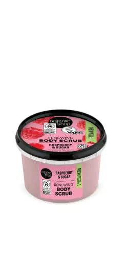 Organico Shop scrub corpo naturale lampone panna e zucchero 250 ml