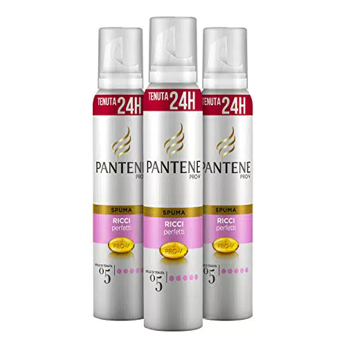 Pantene Pro-V Spuma Ricci Perfetti 3x200ml, Tenuta di livello 5 che dura a lungo
