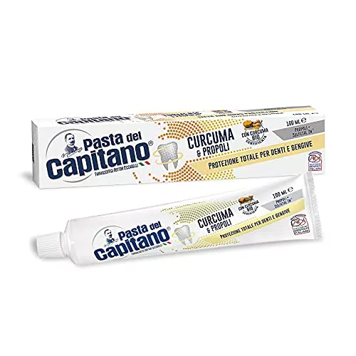 Pasta del Capitano Dentifricio Curcuma E Propoli, Bianco