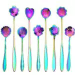 PBIEHSR - Set di cucchiaini da tè in acciaio INOX con cucchiaino da tè in due diverse lunghezze