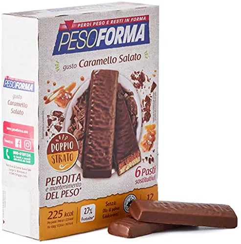 Pesoforma Barrette Caramello Salato, Pasto sostitutivo proteico