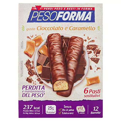 PESOFORMA BARRETTE CIOCCOLATO E CARAMELLO, Pasto Sostitutivo Proteico