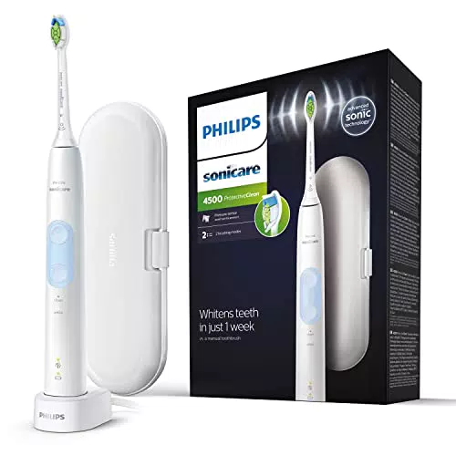 Philips Sonicare Spazzolino Elettrico Sonico, ProtectiveClean 4500, Bianco (modello HX6839/28)