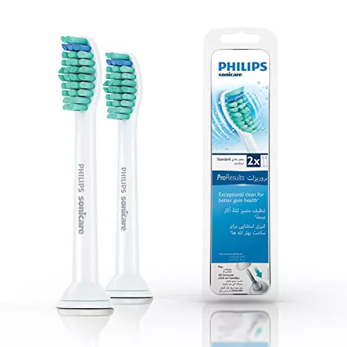 Philips Sonicare HX6012/07 Pack da 2 Testine di Ricambio C1 ProResults per Spazzolino Elettrico Sonico