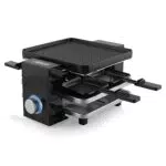 Princess Raclette per 4 Persone Piano Black, 700 W, Plastica Alluminio