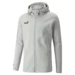 PUMA teamFINAL Casual Cappuccio JKT Grigio Chiaro Mélange