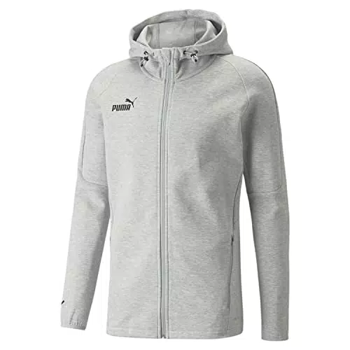PUMA teamFINAL Casual Cappuccio JKT Grigio Chiaro Mélange