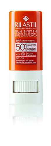 Rilastil Sun system Stick Solare Transparente SPF 50+ per Pelli Sensibili e Zone Delicate