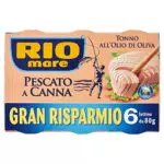 Rio Mare - Tonno all'Olio di Oliva Pescato a Canna, 6 Lattine da 80 g