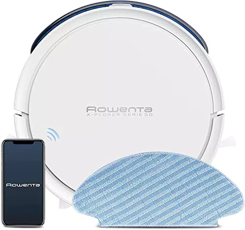 Rowenta RR7387 X-Plorer Serie 50 Robot Aspirapolvere Lavapavimenti, bianco