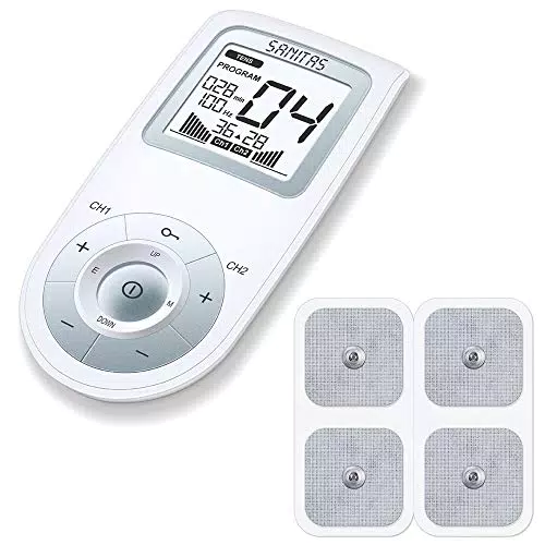 Sanitas SEM 43 Elettrostimolatore TENS/EMS 3 in 1, contro dolori mestruali e muscolari