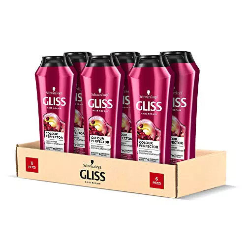 Schwarzkopf Glisshampoo Colour Perfector, Ripatore e Protettore Colore