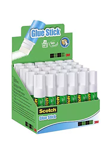 Scotch Colla Stick per la Scuola Elementare, Confezione di Colla Adesiva Grande da 30 pezzi