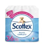 Scottex Pulito Completo Carta Igienica, Confezione da 36 Rotoli Maxi