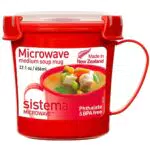 Sistema tazza per zuppa media per microonde, Contenitore per alimenti utilizzabile in microonde