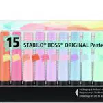 Evidenziatore - STABILO BOSS ORIGINAL Pastel Desk-Set - 15 Evidenziatori in 14 colori assortiti