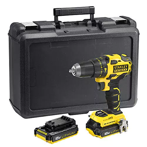 Stanley FMC627D2-QW Trapano Avvitatore a Percussione, 2 Batterie