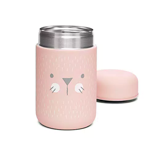 Suavinex Portapappa Termico Hygge Rosa, 9 X 9 X 15.8 Cm