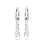 Swarovski Orecchini Attract Trilogy, Bianco, Placcato rodio