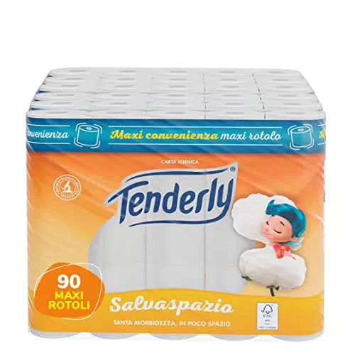 Tenderly Salvaspazio, Carta Igienica Morbida, Formato Pratico