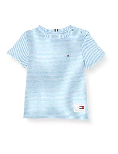 Tommy Hilfiger Maglietta Jaspe S/S T-Shirt, Regatta Blue Stripe