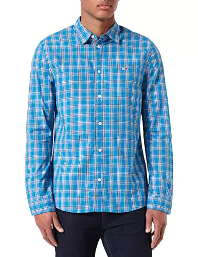 Tommy Jeans Tjm Essential Camicia a Quadri in Popeline