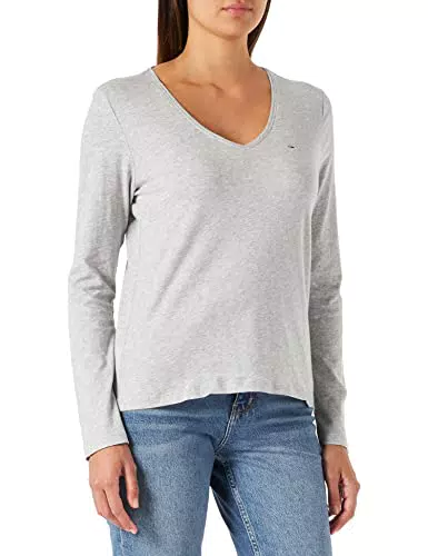 Tommy Jeans Tjw Jersey Scollo a V Manica Lunga Polo